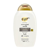 OGX Nourishing + Coconut Milk Moisturizing Shampoo, Hydrating & Restoring Shampoo Moisturizes for Soft Hair After the First Use, Paraben-Free, Sulfate-Free Surfactants