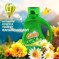 Gain Liquid Laundry Detergent, Original Scent, 1.24 L, 32 loads, Freshness + Odour Fighting, High efficiency washing machine iquid cleaning soap