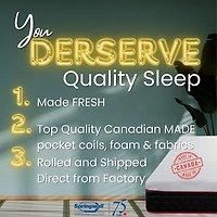 Made in Canada - Springwall 12" TREMBLANT Hybrid - Medium PLUSH - King (Shipped in a Box)