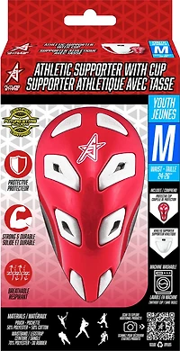 Support athlétique Future Stars avec jock cup et sangle de maintien - jeune - taille moyenne - Équipement de protection antimicrobien, lavable en machine et de style professionnel