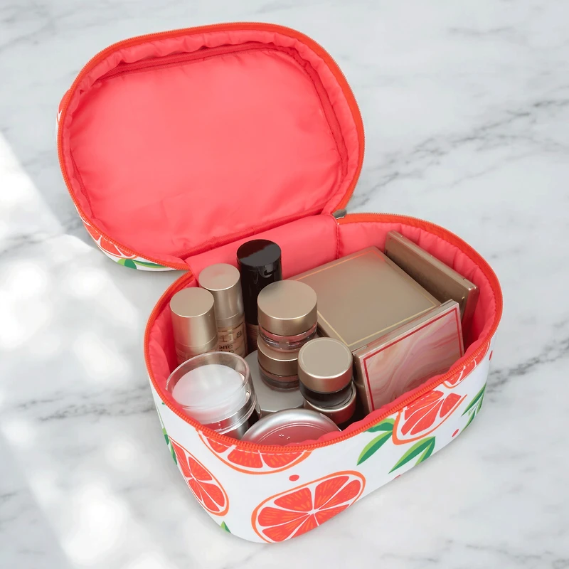 Eqb - Cosmetic Bag - LG Train Case Grapefruit - 1Pc