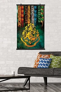 The Wizarding World: Harry Potter - House Crests Wall Poster, 14.725" x 22.375"