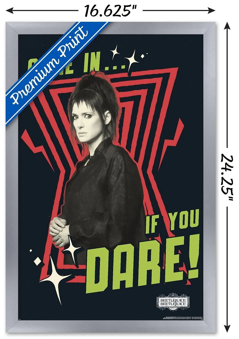 Beetlejuice Beetlejuice - Come In If You Dare Wall Poster, 14.725" x 22.375" Framed