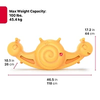 Step2 Seesaw Snail Kids Rocking Rider Resin Toy Fits 2 Toddlers, Ages 18 Months - 3 Years