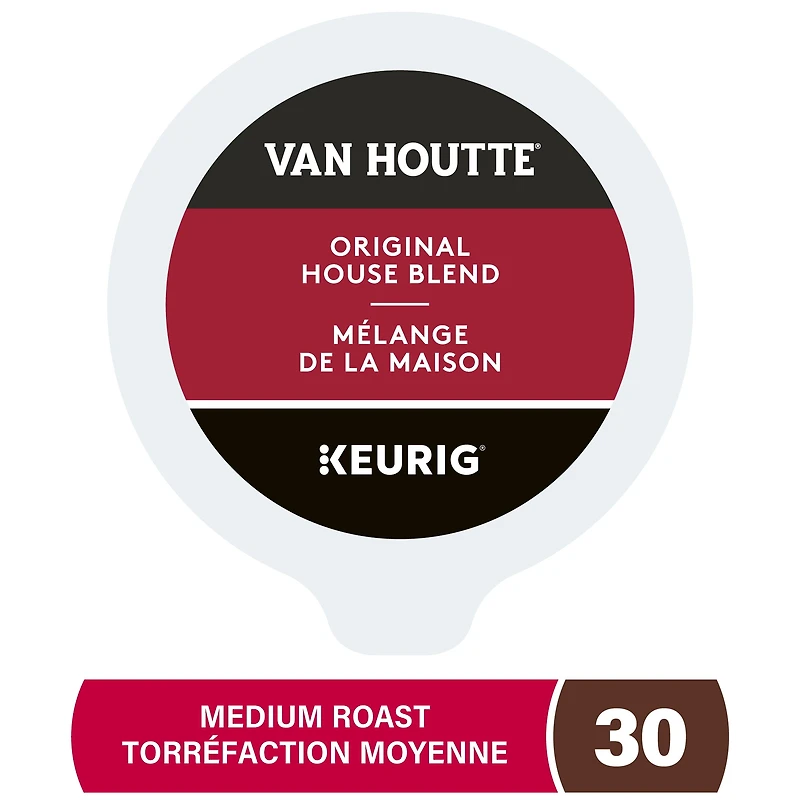 Van Houtte Original House Blend, Medium Roast, K-Cup Coffee Pods, 30 Count