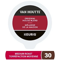 Van Houtte Original House Blend, Medium Roast, K-Cup Coffee Pods, 30 Count