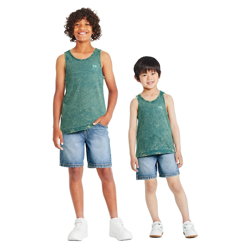 George Boys' Marble Washed Graphic Tank Top
