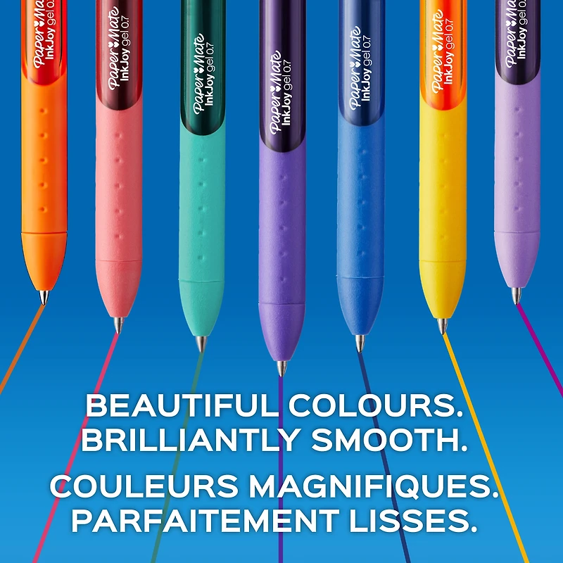 Paper Mate InkJoy Gel Pens, Medium Point (0.7 mm), Retractable, Assorted Colours