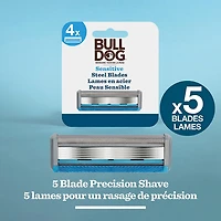 Bulldog Skincare for Men Sensitive Razor Refills - 4 count