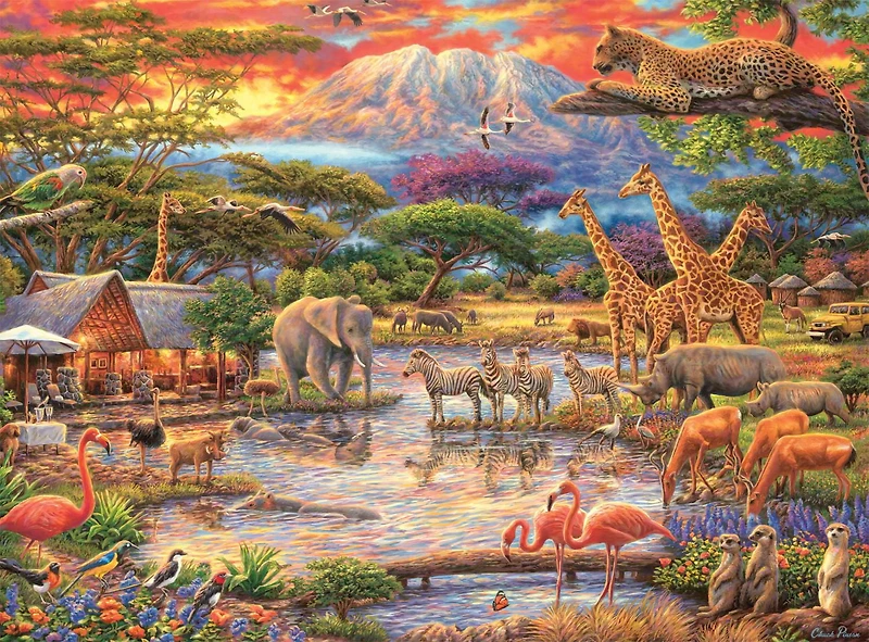 Buffalo Games - Chuck Pinson - Wild Africa - 1000 Piece Jigsaw Puzzle