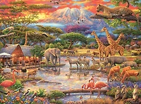Buffalo Games - Chuck Pinson - Wild Africa - 1000 Piece Jigsaw Puzzle