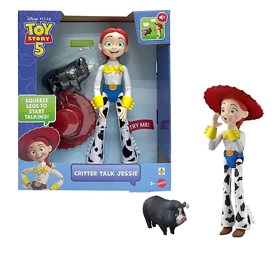 Figurine articulée de Jessie et son compagnon bavard JD le cochon Histoire de jouets 5 Disney et Pixar de 30,5 cm, 35 sons
