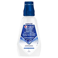 Crest Mouthwash Pro-Health Nightly Bacteria Guard, Anti-Bacterial for Overnight Protection, Alcohol Free, Antigingivitis & Antiplaque, Soothing Mint, 1 L