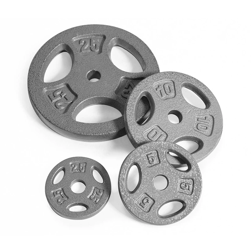 Plaque de préhension standard en fonte CAP Barbell, 1 pouce, 5 lb, simple, grise
