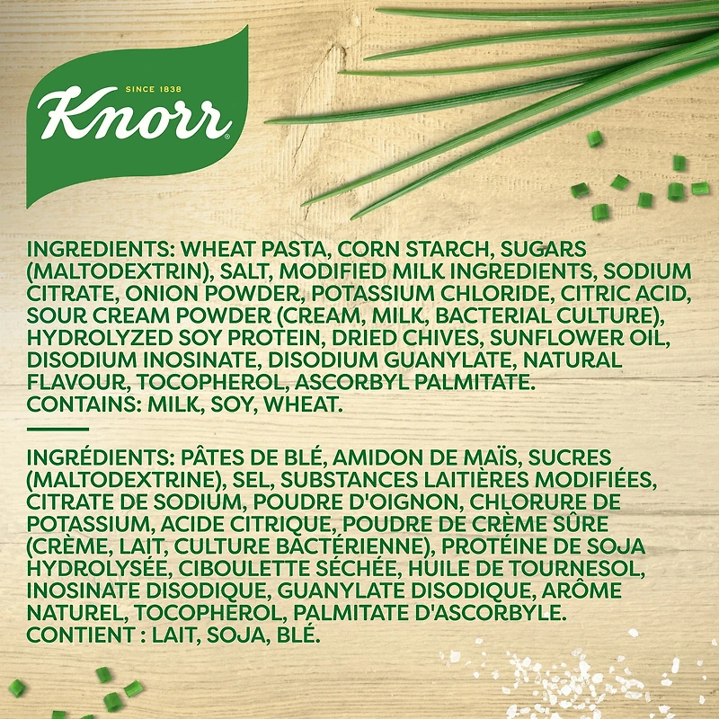 Plat d'Accompagnement de Pâtes Knorr Sidekicks Crème Sûre et Ciboulette