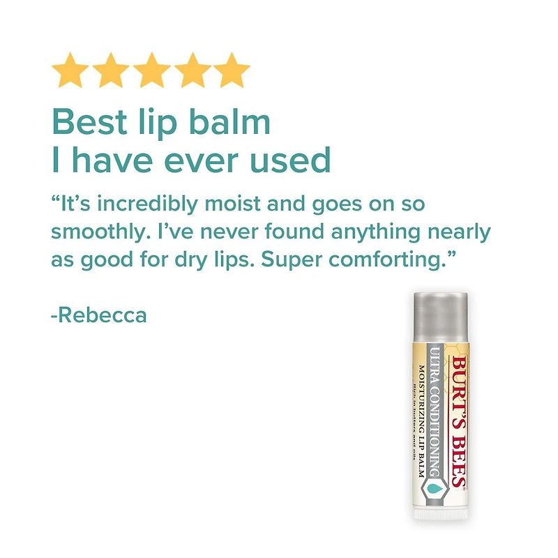 Burt’s Bees® 100% Natural Origin Lip Balm, Ultra Conditioning with Kokum Butter -