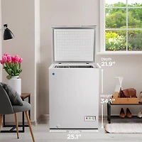 Danby DCF050A6WM Modèle carré de congélateur coffre 5.0 cu. ft. DOE en Blanc