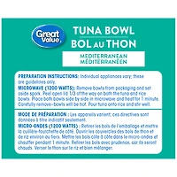 Great Value Mediterranean Tuna Bowl