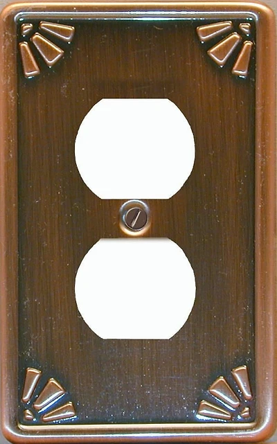 Atron Electro Industries Studio Bronze Duplex Wall Plate