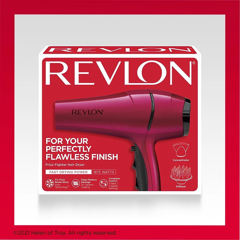 Revlon Perfect Heat® Frizz Fighter Fuchsia Hair Dryer