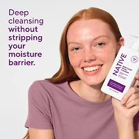 Native Deep Cleansing Facial Cleanser, for oily to combination skin, Sulfate Free, with Salicylic Acid and Eucalyptus, Dermatologist Tested, 370mL