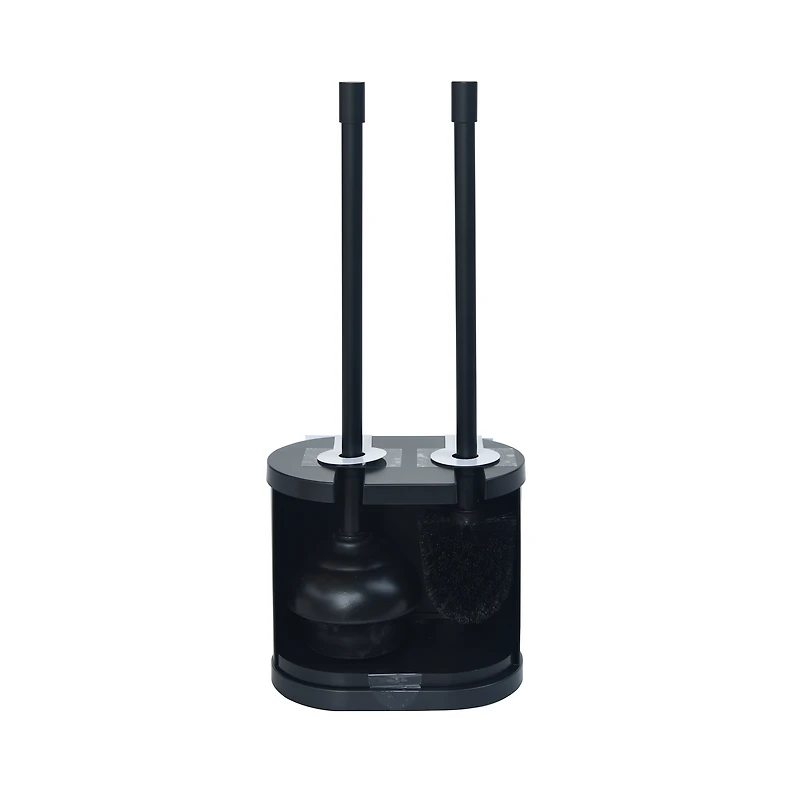 Better Homes & Gardens Toilet Bowl Brush Plunger Set, Black