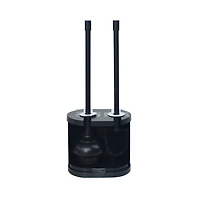 Better Homes & Gardens Toilet Bowl Brush Plunger Set, Black