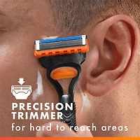 Gillette Fusion5 Rasoir pour Hommes, 1 Manche de Rasoir, 2 Cartouches de Lames, avec Bande Lubrifiante et Tondeuse de Précision pour Hommes