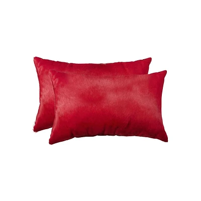 COUSSINS TORINO EN PEAU DE VACHE 12"X20" 2 PQT