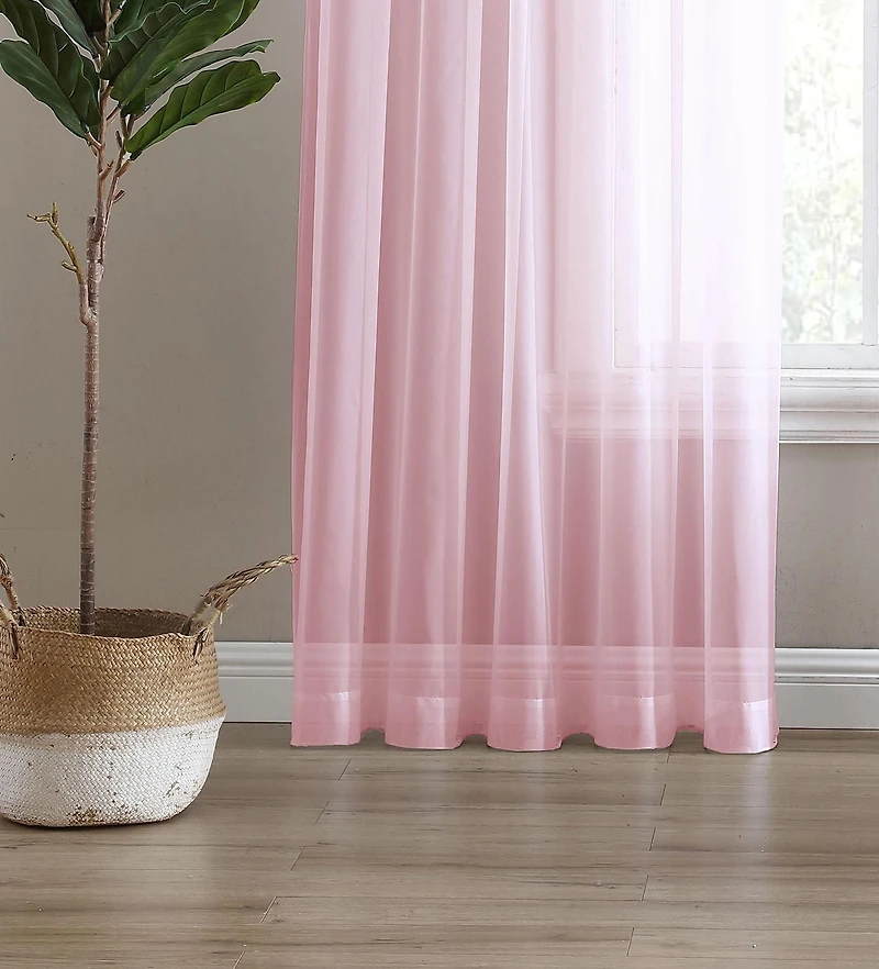 Sheer Window Panel Curtain- 2 Pack