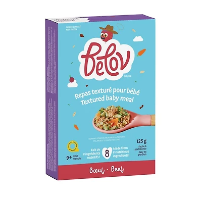 Belov Baby Food Stage 3 Textured Beef Meal, Frozen, 9+ Months, 100 g