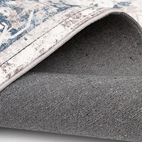 Banburry Tan and Dark Blue Woven Area Rug