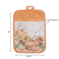 Maniques Avec Poche (Citrouille) - Lot De 6