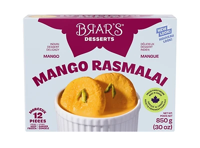 Brar's Rasmalai à la Mangue 850 g