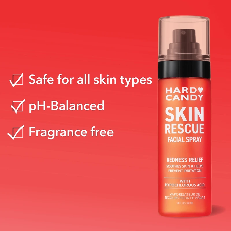 Hard Candy Vaporisateur de Secours pour la Peau, Acide Hypochloreux, Soulagement des Rougeurs, Brume Apaisante pour le Visage