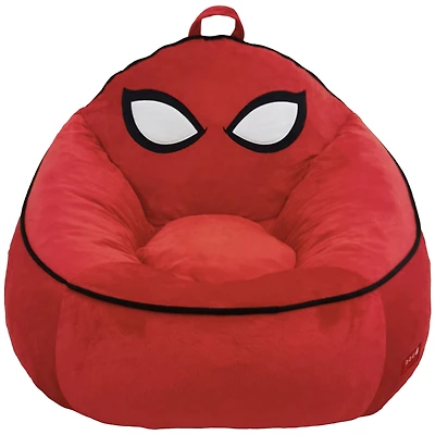 Fauteuil pouf en mousse compressée Marvel Spiderman pour enfants, rouge
