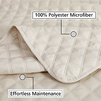 Mainstays All in One Lightweight Quilt Set and Sheet Set -7 Piece, King, Beige