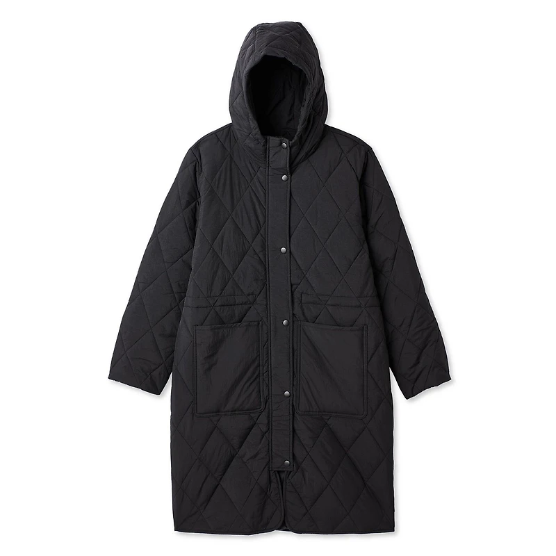 George Women's Long Quilted Coat