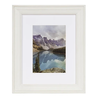 DesignOvation Brimstead 8" x 10" Matted to 5" x 7" White Tabletop Picture Frame
