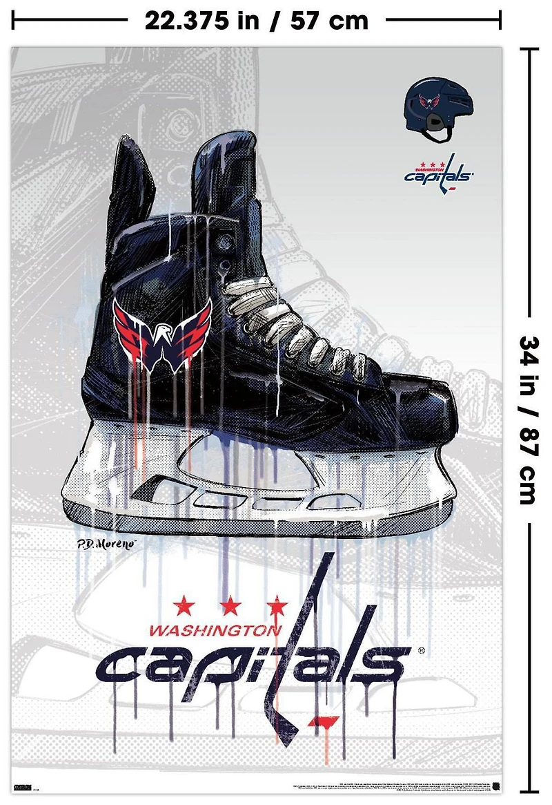NHL Washington Capitals - Drip Skate 21 Wall Poster, 22.375" x 34"