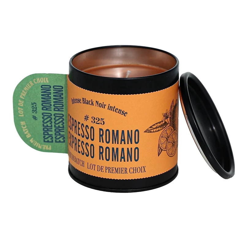 Aroma Light 8oz Espresso Romano Soy Wax Blended Scented Candle,1 cotton wick