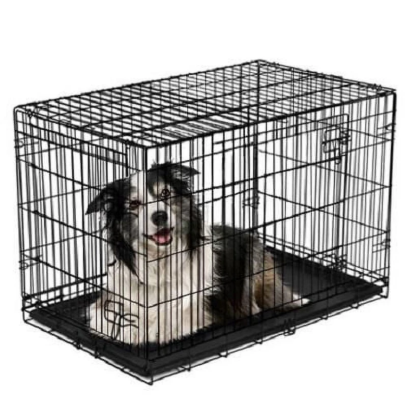 Vibrant Life Cage pliable en fil métallique pour chien avec plateau,48 in