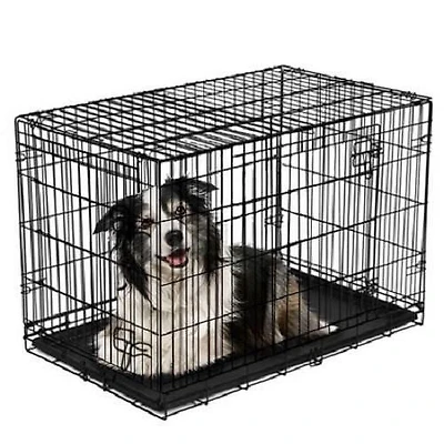 Vibrant Life Cage pliable en fil métallique pour chien avec plateau,48 in