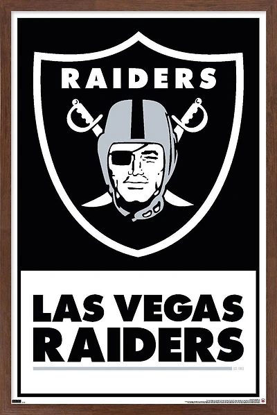 NFL Las Vegas Raiders - Logo 21 Wall Poster, 14.725" x 22.375" Framed