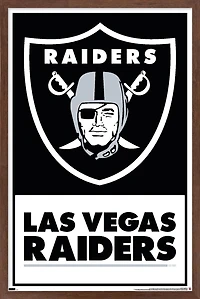 NFL Las Vegas Raiders - Logo 21 Wall Poster, 14.725" x 22.375" Framed