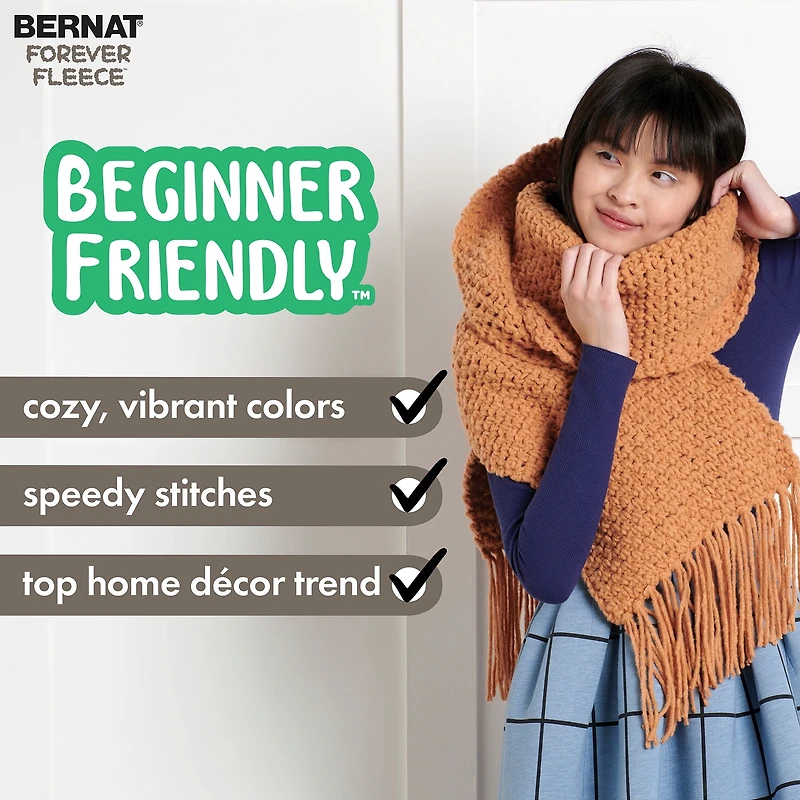 Bernat® Fil Forever Fleece™, Polyester #6 Super Volumineux, 9,9 Oz/280 G, 194 Yards