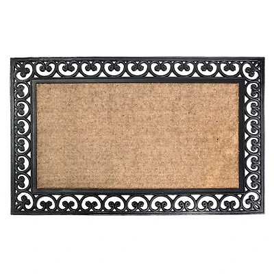 Rubber And Coir Brush Mat (Rect - Natural) (30 X 48)