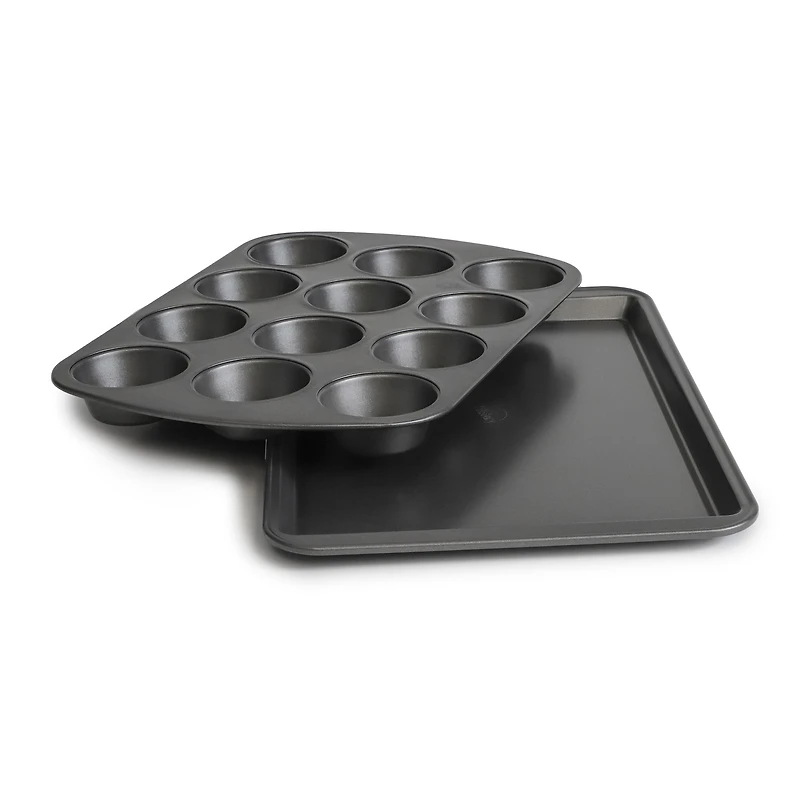 PILLSBURY NON STICK 12-CUP MUFFIN PAN SET - 2 PIECES