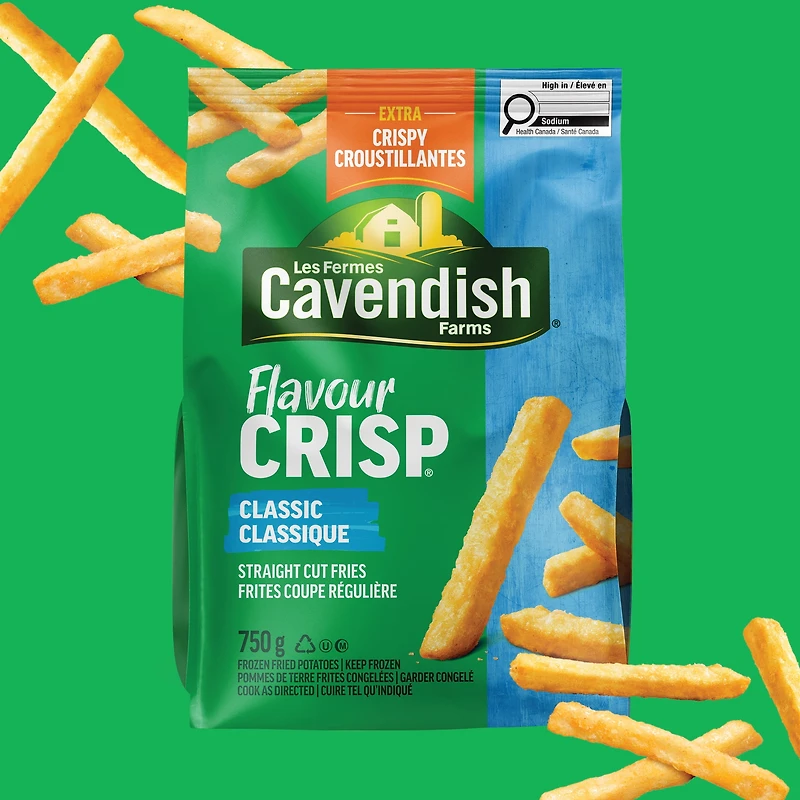 Frites classique FlavourCrisp des Fermes Cavendish | Fait au Canada | Fière entreprise canadienne 750g