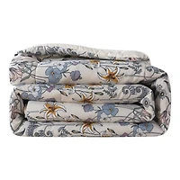 Mainstays All in One Reversible Comforter and Sheet Set, 7-Piece, Full, White Multi Floral